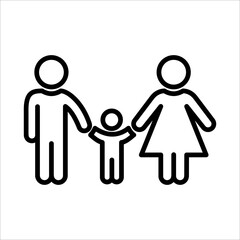Family Icon Logo Design Vector Template Illustration Sign And Symbol