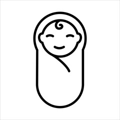 Baby Icon Logo Design Vector Template Illustration Sign And Symbol