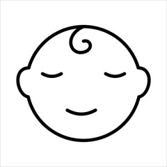Baby Icon Logo Design Vector Template Illustration Sign And Symbol
