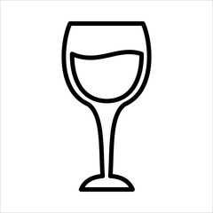 Cocktail, Wine Icon Logo Design Vector Template Illustration Sign And Symbol