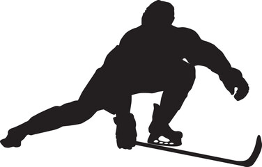 silhouette of people playing hockey