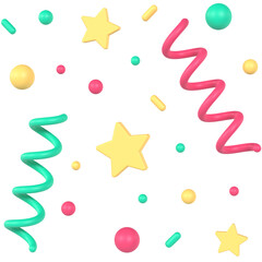 Confetti 3D icon