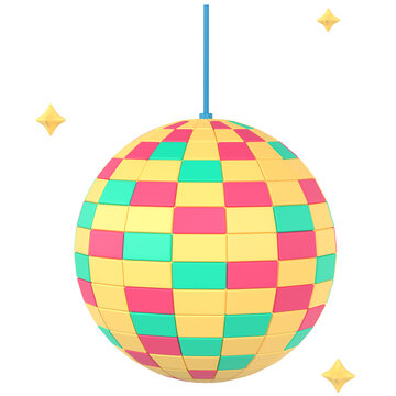 Disco ball 3D icon
