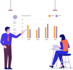 Set PNG illustrations flat design concept business and working activity in company.