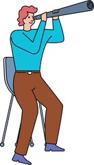 Set PNG illustrations flat design concept business and working activity in company.