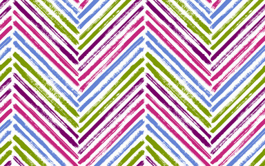 Brush stroke chevron zig zag seamless pattern.