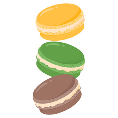 Hand drawn sweet macarons