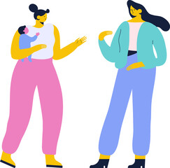 Man and woman, couple silhouette