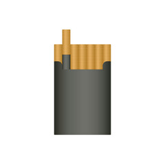 pack of cigarettes in gray color .vector illustration of items