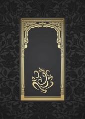 Ganesha, wedding card, royal Rajasthan, India	