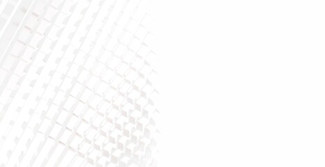 Abstract white background geometric pattern in design 3d render