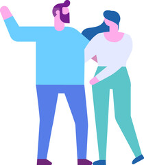 People talking flat vector illustration