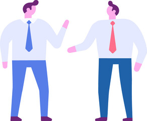 People talking flat vector illustration