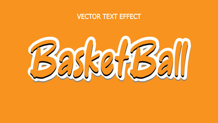 Fototapeta na wymiar basket ball victor text effect