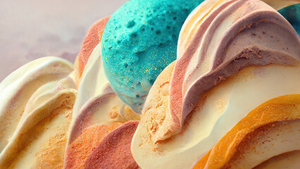Fresh Delicious Ice Cream Close Up Shoot Backgound