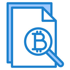 Bitcoin blue style icon