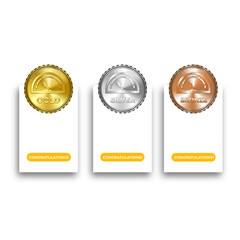 Gold, Silver, Bronze Achievement Badges