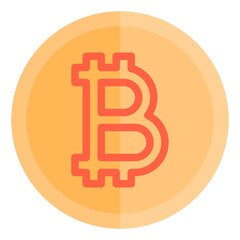Bitcoin flat style icon