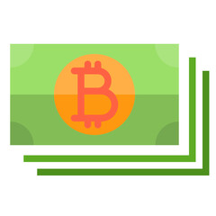 Bitcoin flat style icon