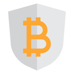 Bitcoin flat style icon