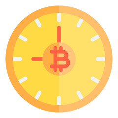 Bitcoin flat style icon