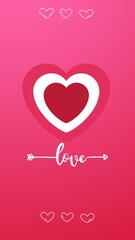 Heart love pink wallpaper for mobile
