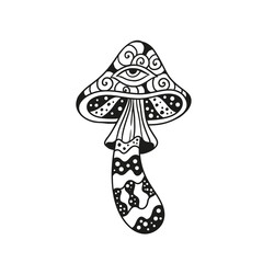 Magic Mushrooms sacred geometry. Vector illustration.