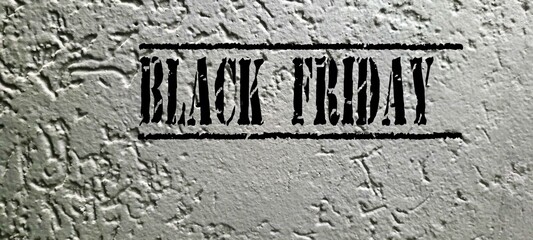 Black friday rustic wooden background, big black letters, sales promotion