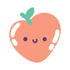 peach fruit kawaii