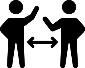 Social distancing icon