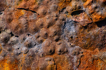 Metallic orange rust texture grunge abstract background