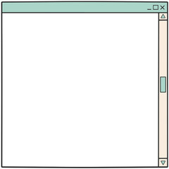 Cute Pastel Web Browser Mockup Frame 