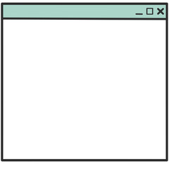 Obraz premium Cute Pastel Web Browser Mockup Frame 