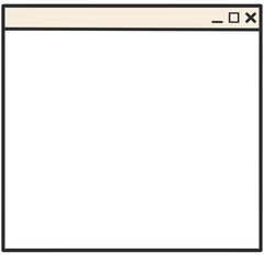 Obraz premium Cute Pastel Web Browser Mockup Frame 