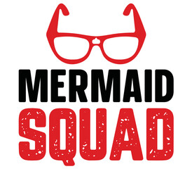 Mermaid Squad, Summer SVG Design, Summer Cut File, Summer SVG, Summer T-Shirt Design, Summer Design, Summer Bundle