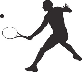 silhouette of people playing tennis