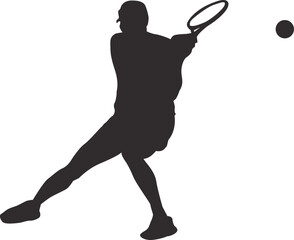 silhouette of people playing tennis