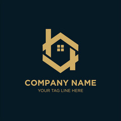 home real estate logo vector illustration template design