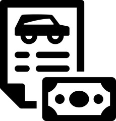 Car insurance policy icon