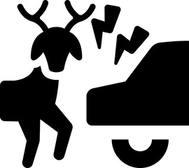 Animal collision icon