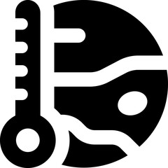 Planet temperature icon