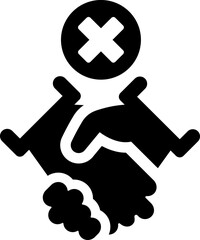 Handshake forbidden icon