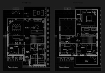 Drawing on a white background. Architectural background, poster, placard