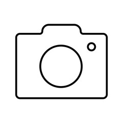Camera outline vector icon. Linear style sign for mobile concept and web design. Logo camera illustration. Single high quality symbol.