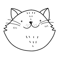 facial cat drawing
