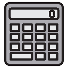 Calculator color line style icon