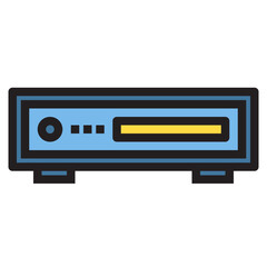 Fototapeta premium VDO player color line style icon