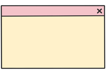 Obraz premium Cute Pastel Pop-up Message Window Frame Mockup