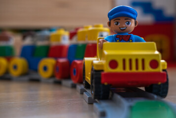 Kids toy train conductor 