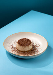 dessert with coconut chips and chocolate